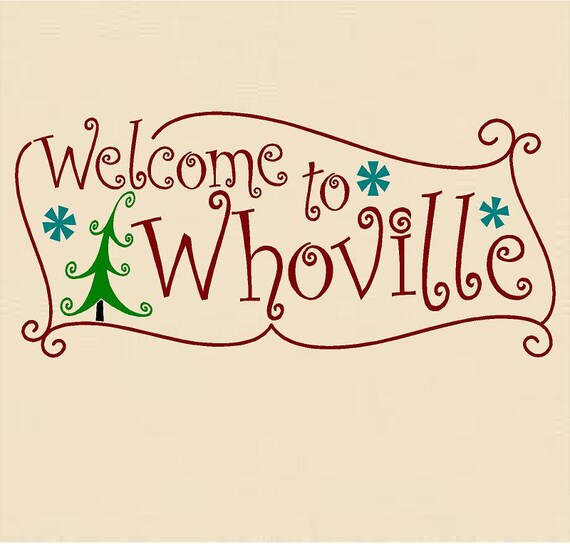 Welcome to Whoville Christmas Holiday Vinyl Wall | Etsy