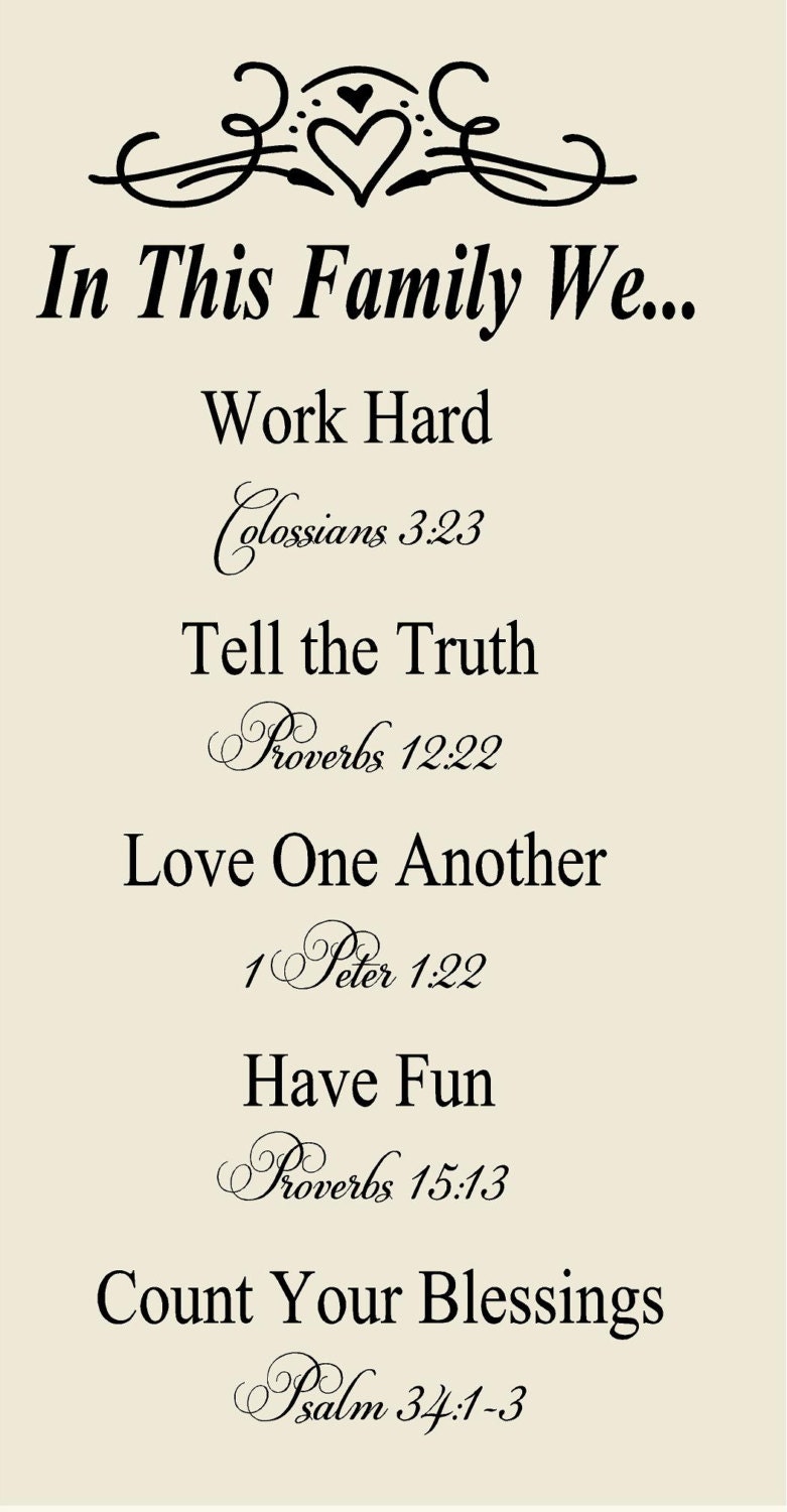 In this FamilyBible verses to Live bywith heart  Etsy