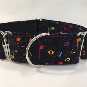 1.5&quot; Music Notes Martingale Collar