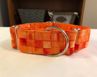 1.5" Orange Jewel Tone Martingale Collar