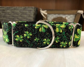 Tréboles de 1,5" en collar Martingale negro