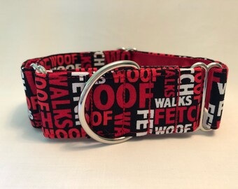 1.5" Famous "Dog Words" Martingale Collar