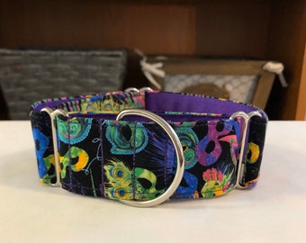 Collar Martingale de máscaras de Mardi Gras de 1,5"