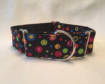 1.5" Rainbow Dots Martingale Collar