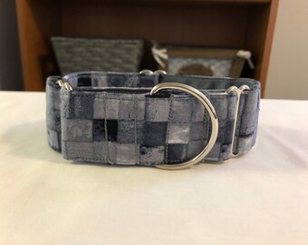1.5" Silver/Gray Jewel Tone Martingale Collar