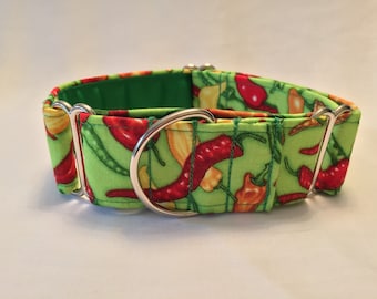 1.5" Chili Pepper en Lima Martingale Collar