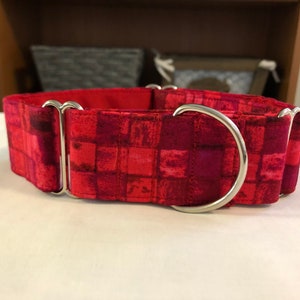 1.5&quot; Red Jewel Tone Martingale Collar