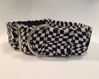 1.5" Checkered Flag Martingale Collar