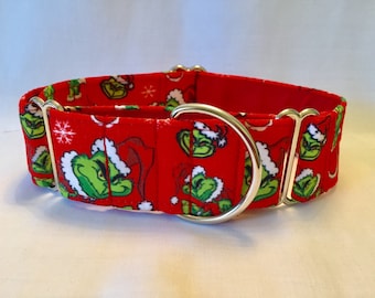 Collar Martingale de 1,5" con el logo de “Mr. Grinch”