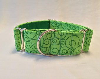 1.5" Green Swirl Martingale Collar