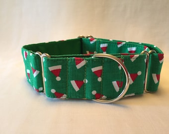 Collar de martingala de sombrero de Papá Noel de vacaciones de 1,5"