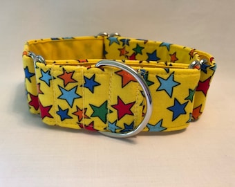 1.5" Rock Star on Yellow Martingale Collar
