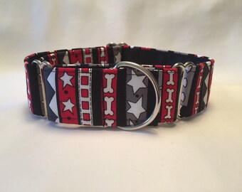 1.5" Dog House Stripe Martingale Collar