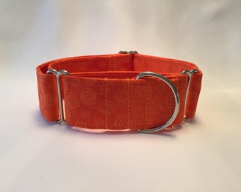 1.5" Orange Swirl Martingale Collar