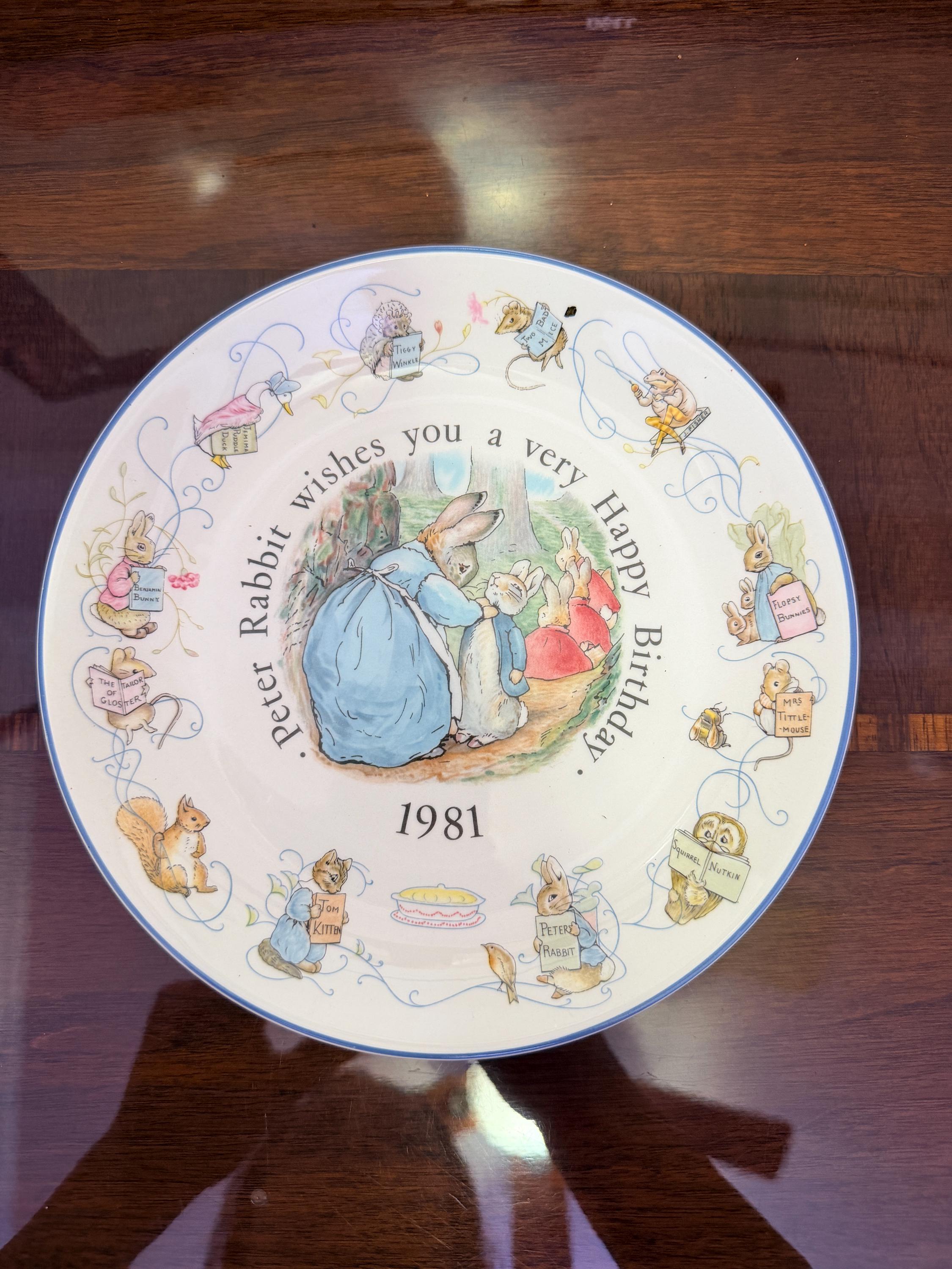 Peter Rabbit Birthday Plates - Etsy
