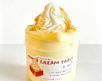 Kit para hacer slime casero con sabor a tostada de crema de miel / Slime de crema de mantequilla / Slime crujiente / Slime sensorial / Regalo hecho a mano para niños y adultos