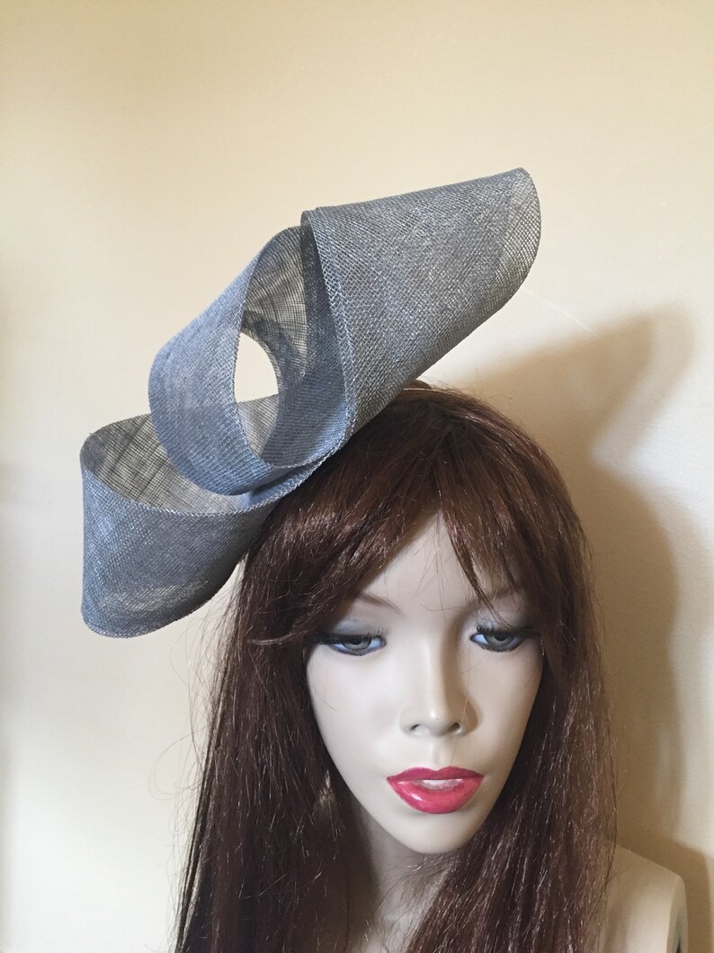 Silver Grey Fascinator Hat Headpiece Perfect for the Races or Etsy