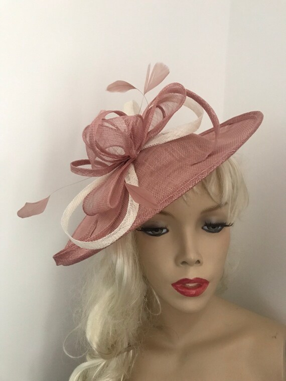 Pink Fascinator Saucer Wedding Hat 