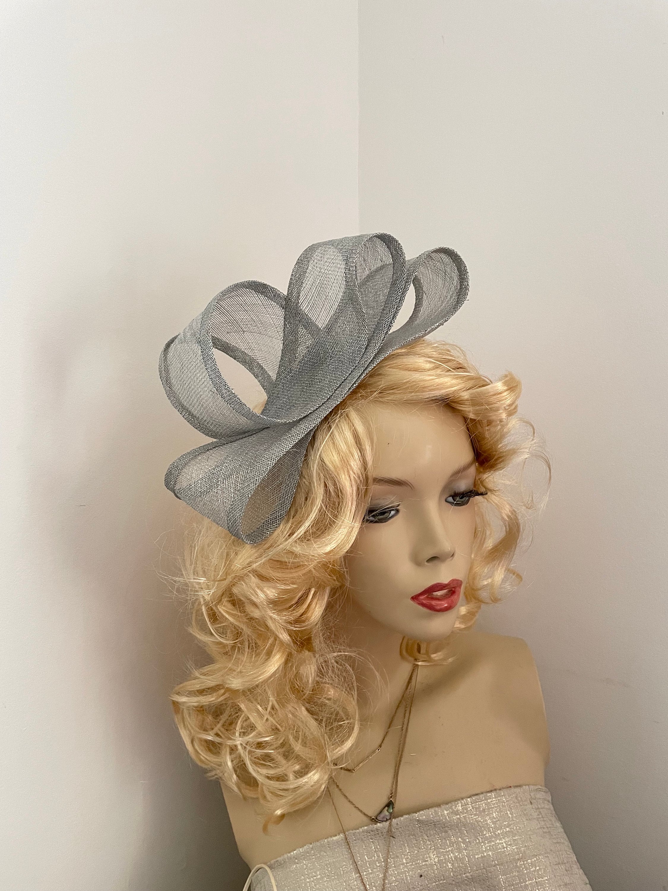 twistfashion Fascinator Hat Silver Grey Hatinator Headpiece On Headband, Perfect Hat for A Wedding or The Races