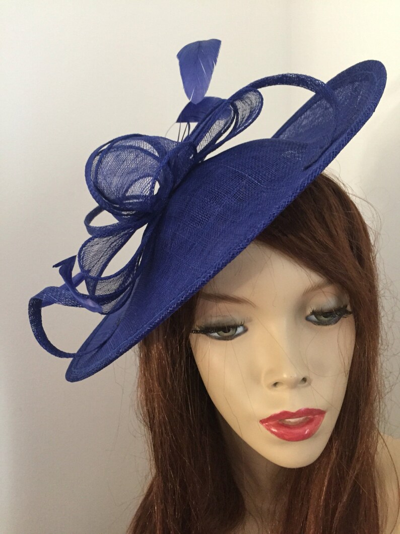 Cobalt Blue Fascinator Hat Saucer Hatinator Perfect Hat for a Etsy UK