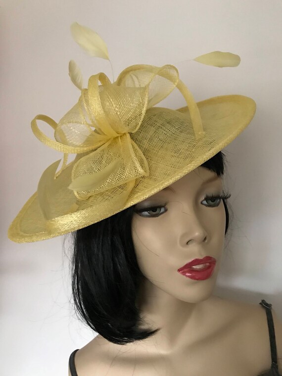 pale yellow fascinator,Save up to