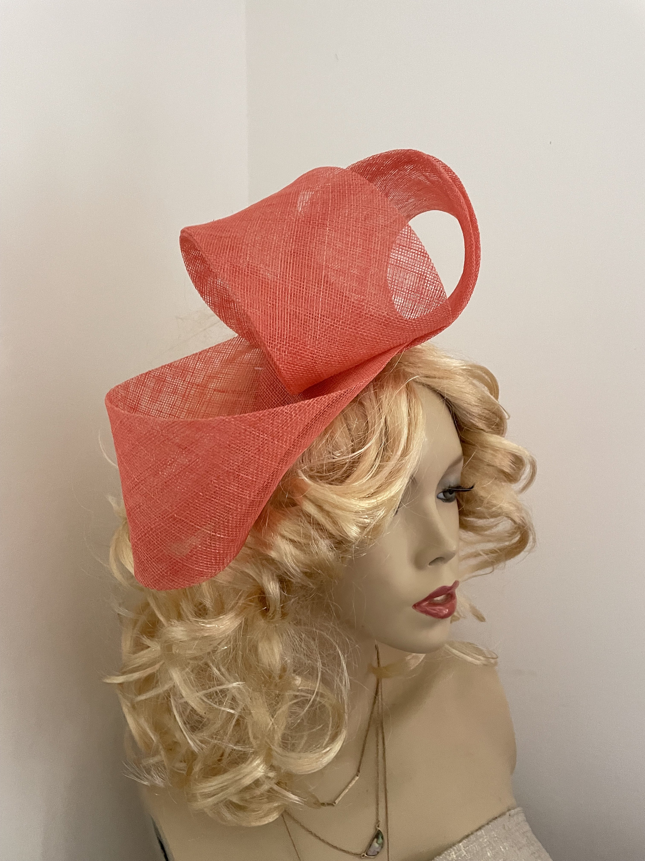 Coral pillbox hat clearance