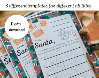 Christmas letter to Santa | Digital download | Differentiated letter | Christmas activity | Homeschool | Christmas gift