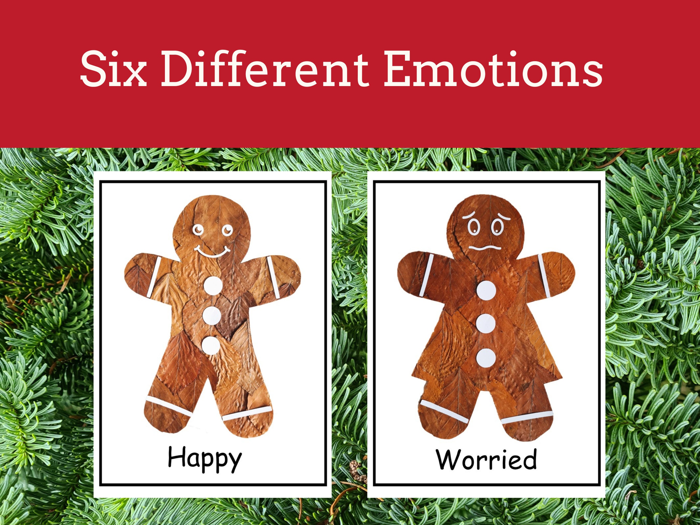 Christmas Gingerbread Emotions | Feelings Flash Cards| Digital Download ...