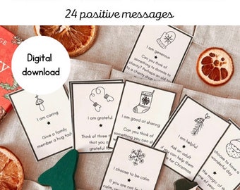 Afirmaciones del Calendario de Adviento / Descarga digital / Navidad Consciente /