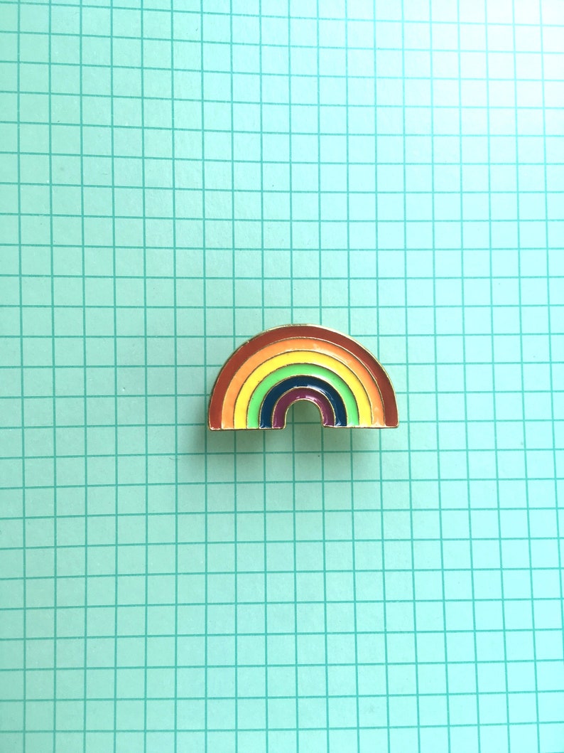 Rainbow Pride enamel pin badge Lapel Pin Brooch love hug kawaii babe hard enamel