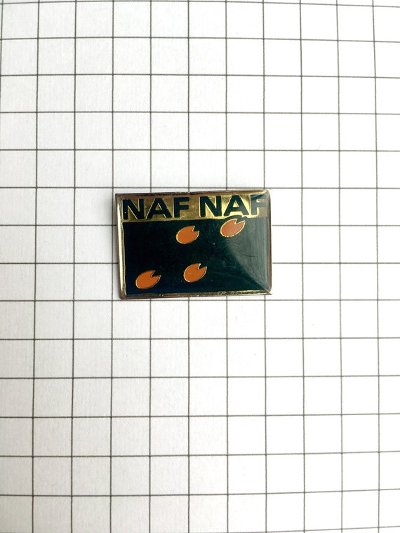 3cm LG Vintage enamel pin badge Naf Naf 90s frenc… - image 2