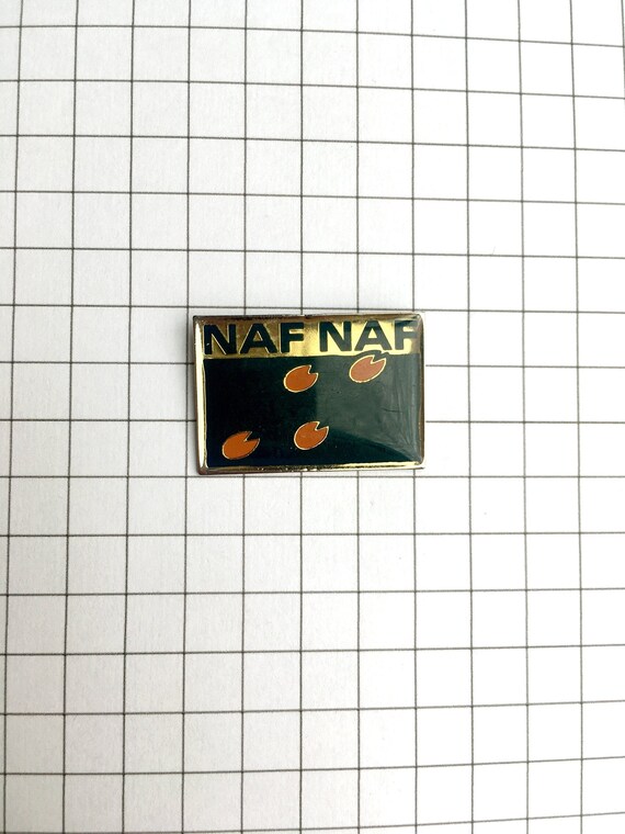 3cm LG Vintage enamel pin badge Naf Naf 90s frenc… - image 1