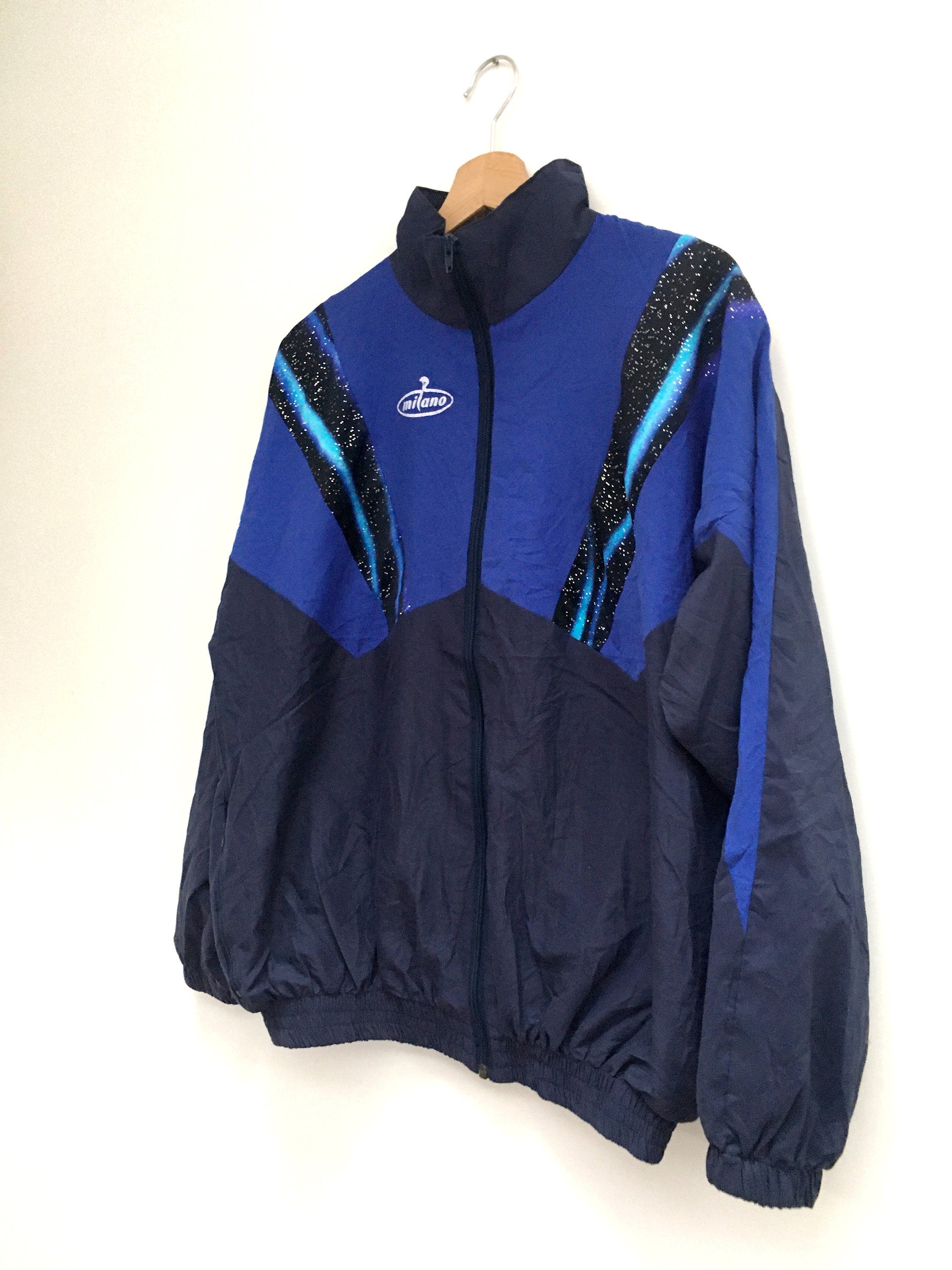 Vintage 80s 90s Sports Zip Jacket Freesize 46 // MILANO - Etsy
