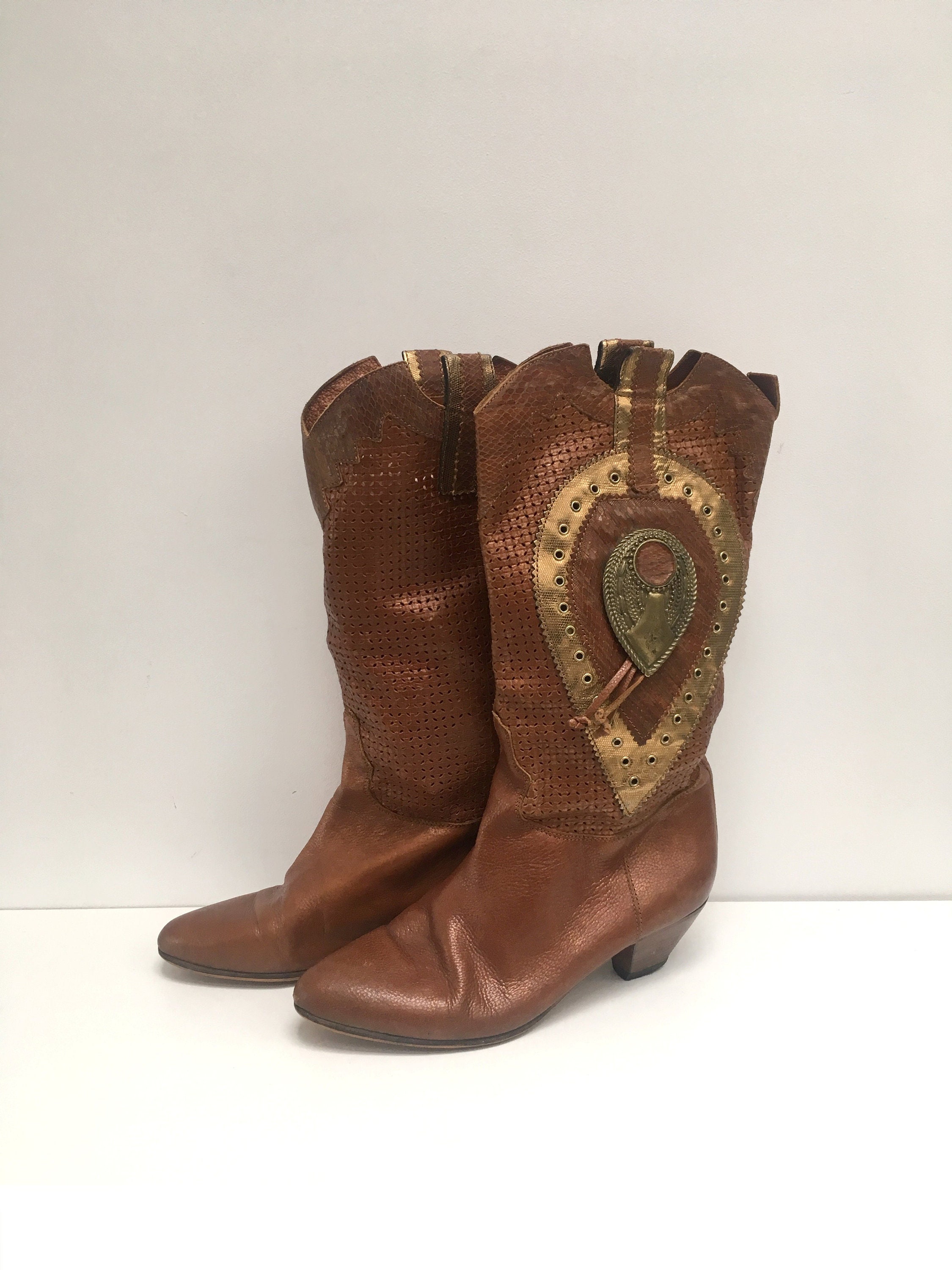 leather cowboy boots uk