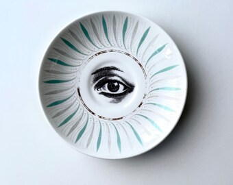 Vintage Victorian Eye Plate / Altered Art / gothic / Lovers Eye / religious