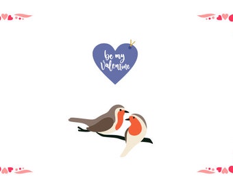 Be My Valentine Printable/Digital Card