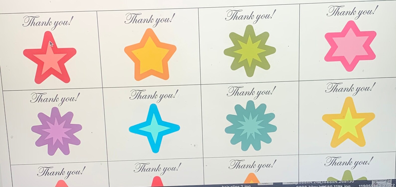 Printable Star Thank You Notes | Etsy