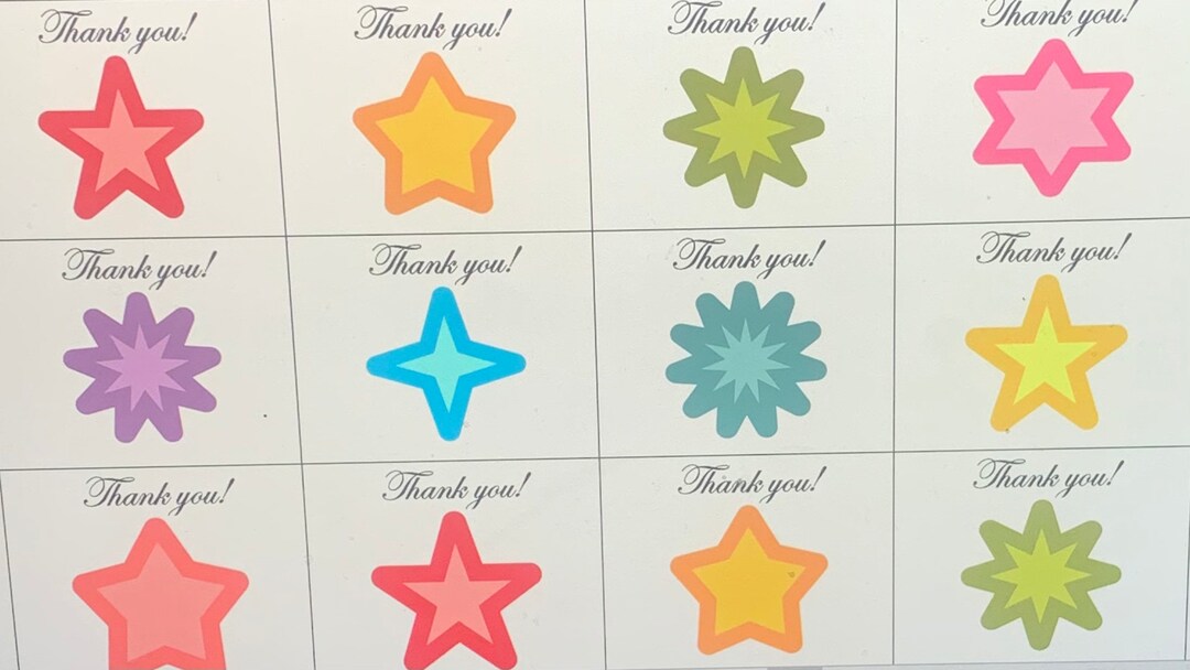 Printable Star Thank You Notes - Etsy