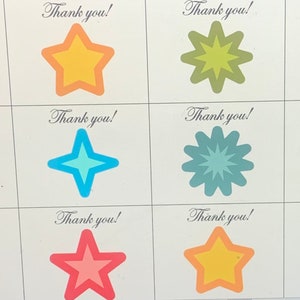 Printable Star Thank You Notes - Etsy
