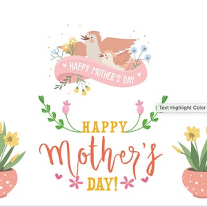 Floral Mother&#39;s Day Printable/Digital Card