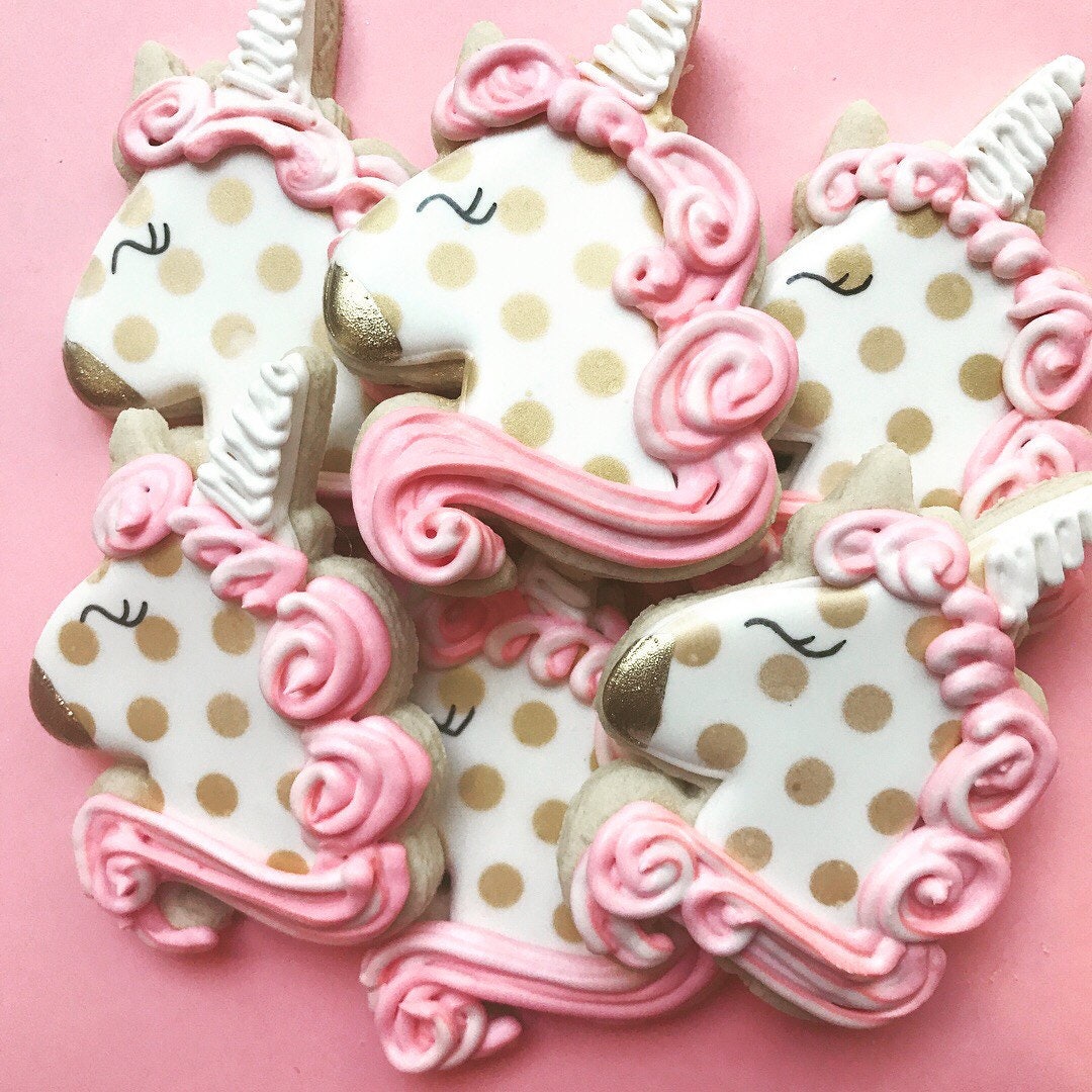 Unicorn Decorated Sugar Cookies1 Dozen Etsy