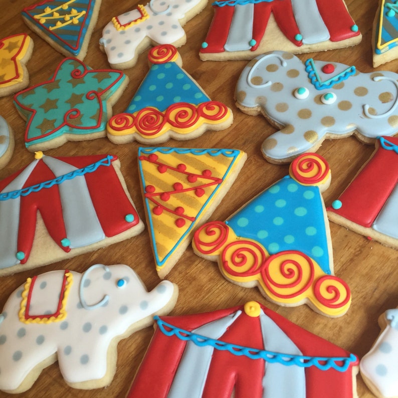 Circus Decorated Sugar Cookies1 Dozen Etsy
