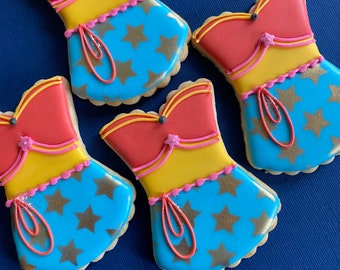 Superhero girl Decorated Sugar Cookies-1 dozen