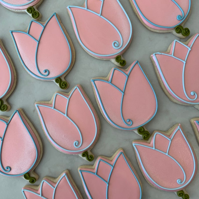 Spring Flower Decorated Sugar Cookies-1 Dozen - Etsy