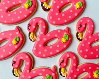 Flamingo Decorated Sugar Cookies-1 dozen