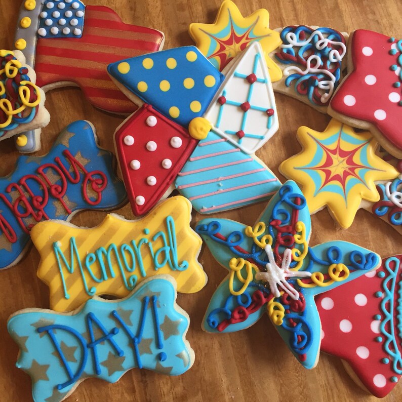 Fourth of July/ Memorial Day Decorated Sugar Cookies-1 dozen image 6
