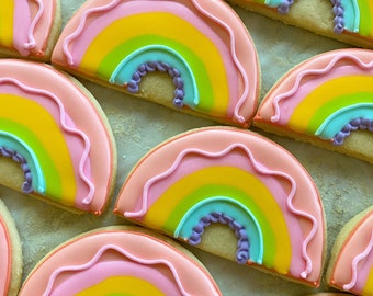 Rainbow Decorated Sugar Cookies-1 dozen