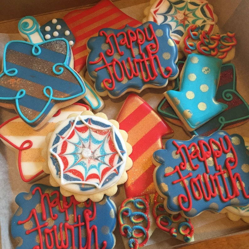 Fourth of July/ Memorial Day Decorated Sugar Cookies-1 dozen image 4