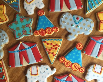 Circus Decorated Sugar Cookies-1 dozen