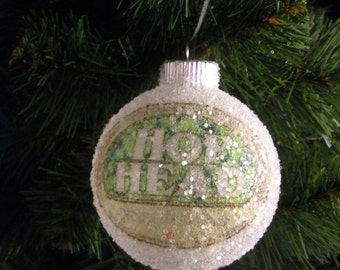 NEW!! Hop Head glass glitter beer ornament